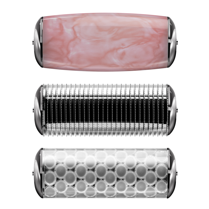 Ролер для голкової мезотерапії обличчя та тіла GESKE MicroNeedle Face&Body Roller 9в1 gray