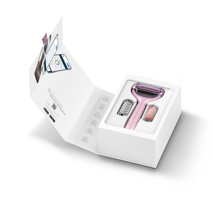 Ролер для голкової мезотерапії обличчя та тіла GESKE MicroNeedle Face&Body Roller 9в1 pink