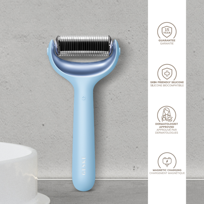 Ролер для голкової мезотерапії обличчя та тіла GESKE MicroNeedle Face&Body Roller 9в1 aquamarine