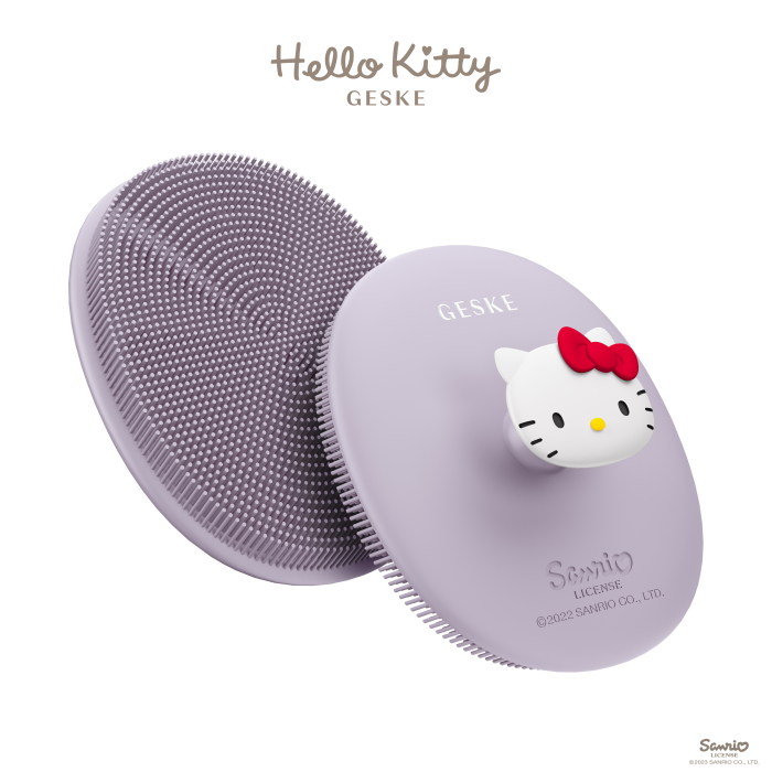 Щітка для обличчя GESKE Facial Brush 3в1 by Hello Kitty з тримачем purple