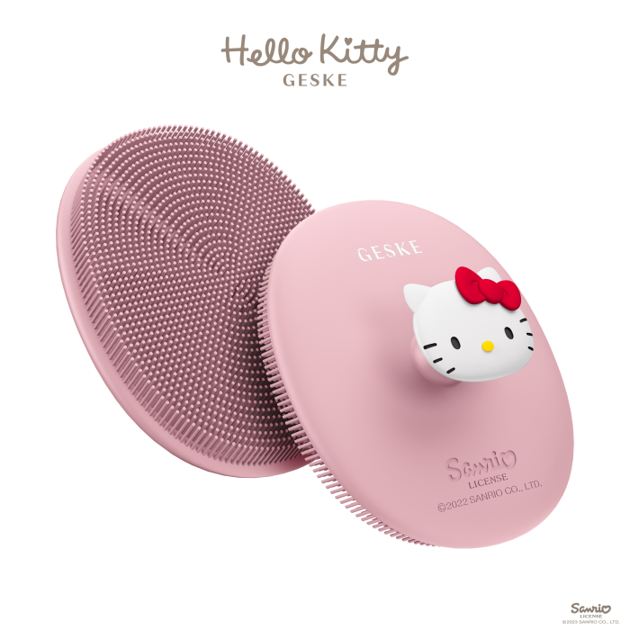 Щітка для обличчя GESKE Facial Brush 3в1 by Hello Kitty з тримачем pink