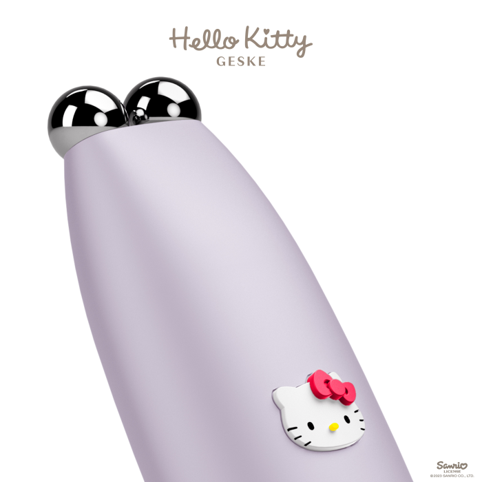 Мікрострумова ручка для підтяжки обличчя GESKE MicroCurrent Face-Lift Pen 6в1 by Hello Kitty purple