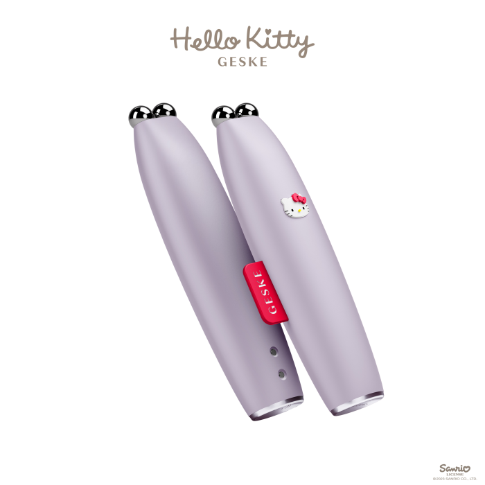 Мікрострумова ручка для підтяжки обличчя GESKE MicroCurrent Face-Lift Pen 6в1 by Hello Kitty purple