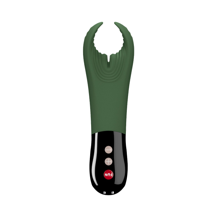 Вібратор для пеніса Fun Factory MANTA moss green/black, підходить для парних ігор
