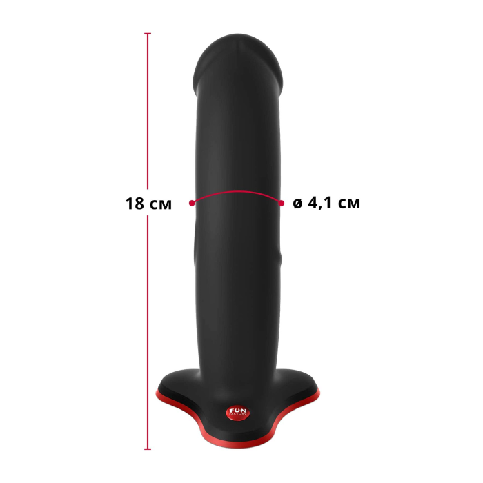 Фалоімітатор Fun Factory THE BOSS STUB, чорний, реалістична текстура, довжина 17,9 см, діаметр 4,1см