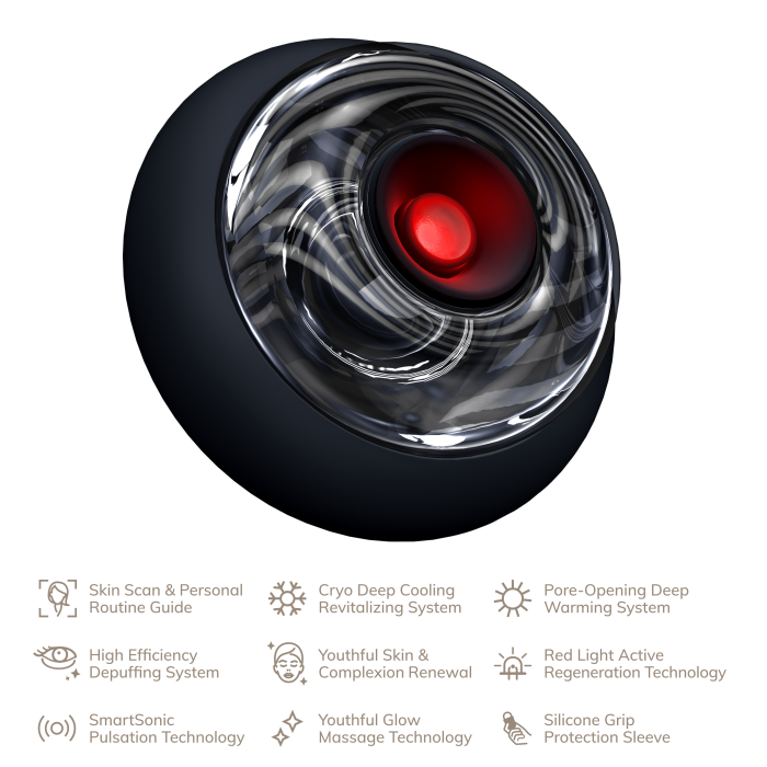 Масажер для обличчя та тіла GESKE Sonic Cool&Warm Face and Body Massager 9в1 black