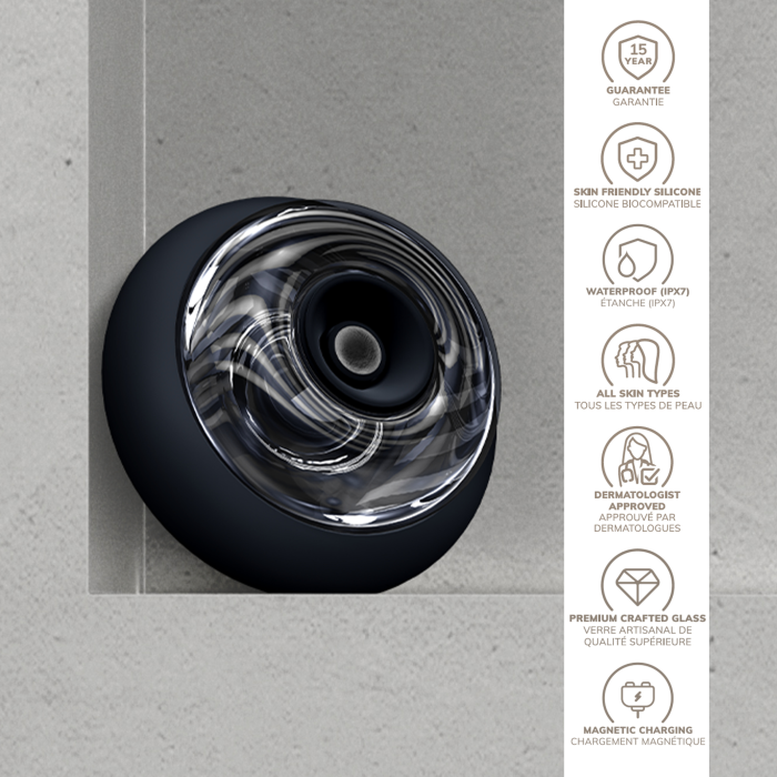Масажер для обличчя та тіла GESKE Sonic Cool&Warm Face and Body Massager 9в1 black
