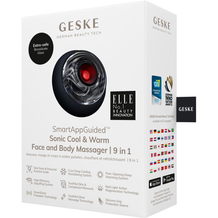 Масажер для обличчя та тіла GESKE Sonic Cool&Warm Face and Body Massager 9в1 black