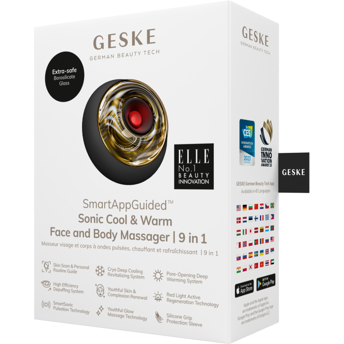 Масажер для обличчя та тіла GESKE Sonic Cool&Warm Face and Body Massager 9в1 gray