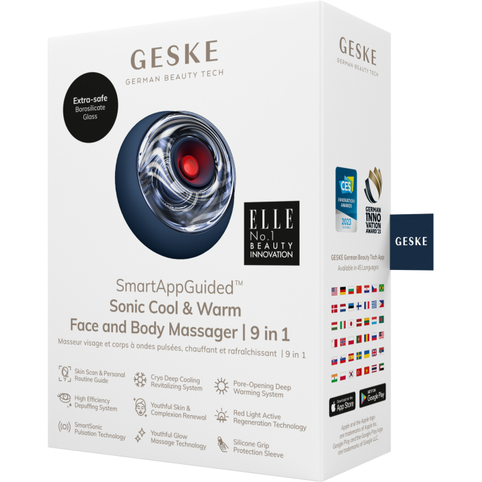 Масажер для обличчя та тіла GESKE Sonic Cool&Warm Face and Body Massager 9в1 midnight