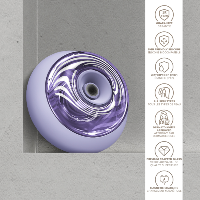 Масажер для обличчя та тіла GESKE Sonic Cool&Warm Face and Body Massager 9в1 purple
