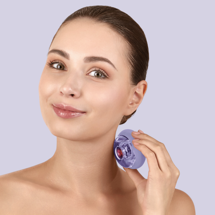 Масажер для обличчя та тіла GESKE Sonic Cool&Warm Face and Body Massager 9в1 purple