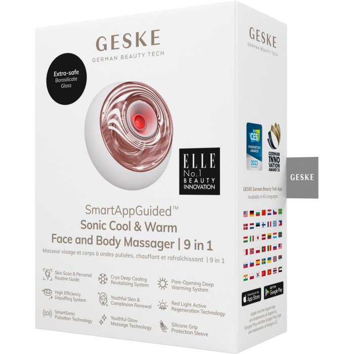 Масажер для обличчя та тіла GESKE Sonic Cool&Warm Face and Body Massager 9в1 starlight