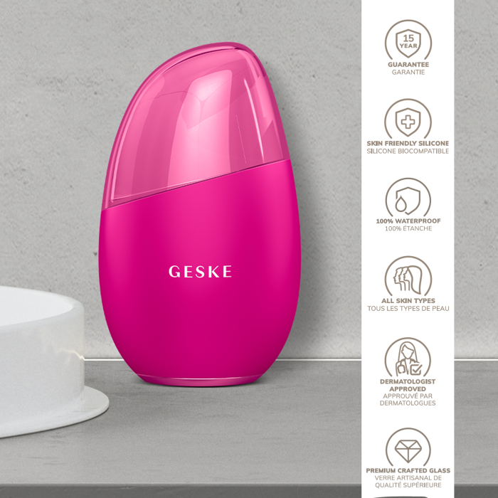 Масажер для обличчя GESKE Cool&Warm Eye and Face Massager 7в1 magenta