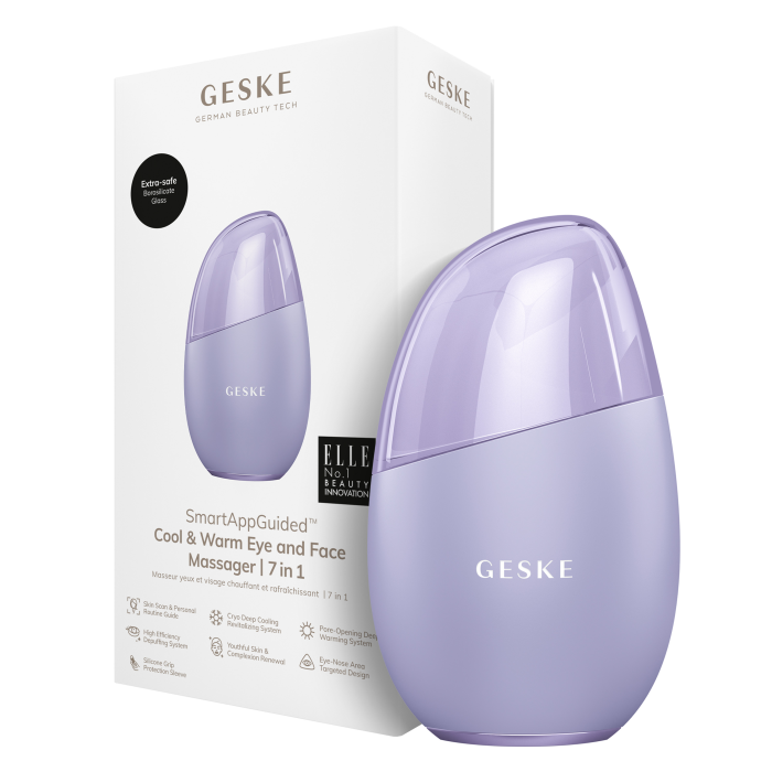 Масажер для обличчя GESKE Cool&Warm Eye and Face Massager 7в1 purple