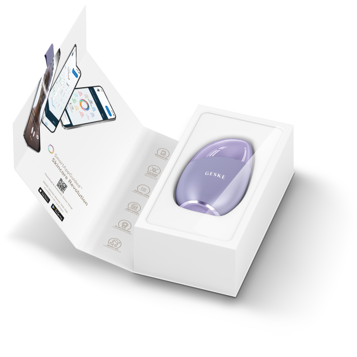 Масажер для обличчя GESKE Cool&Warm Eye and Face Massager 7в1 purple
