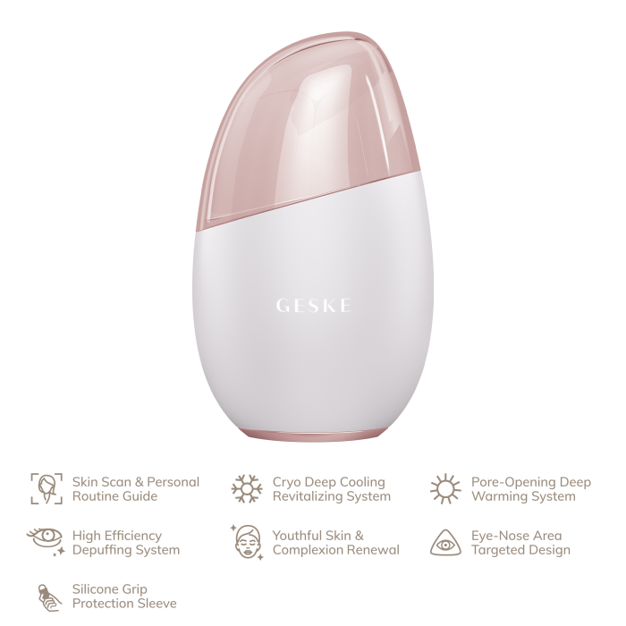 Масажер для обличчя GESKE Cool&Warm Eye and Face Massager 7в1 starlight
