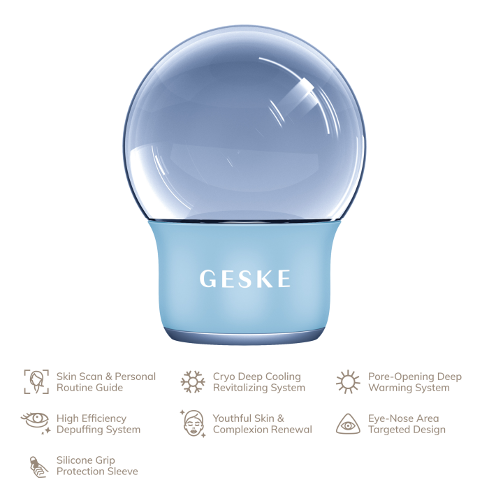 Масажер для обличчя і тіла GESKE Cool&Warm Face and Body Massager 7в1 aquamarine