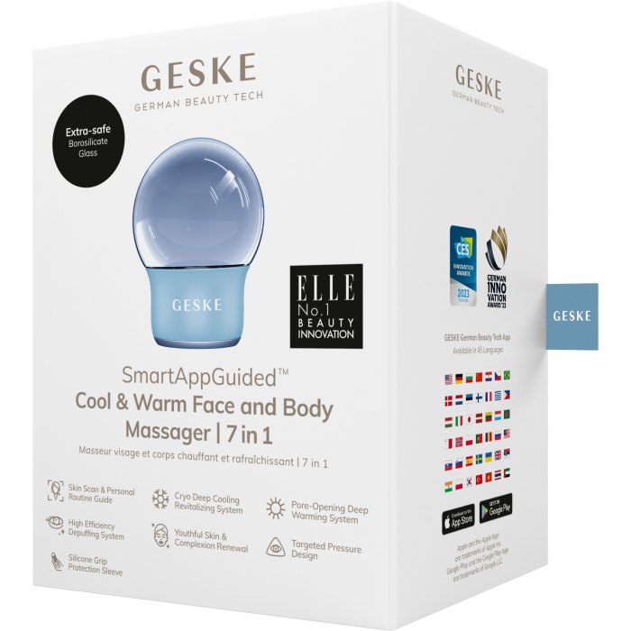 Масажер для обличчя і тіла GESKE Cool&Warm Face and Body Massager 7в1 aquamarine