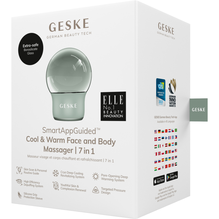 Масажер для обличчя і тіла GESKE Cool&Warm Face and Body Massager 7в1 green
