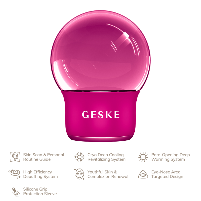 Масажер для обличчя і тіла GESKE Cool&Warm Face and Body Massager 7в1 magenta