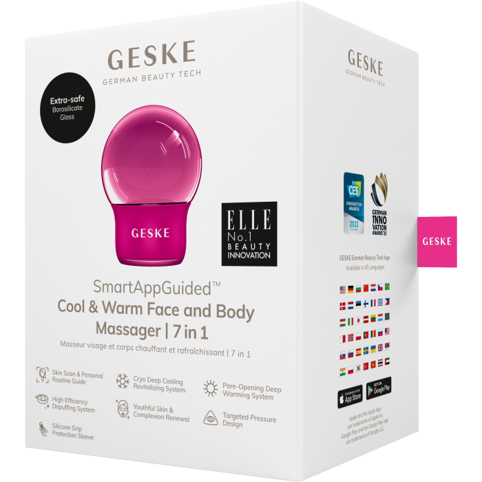 Масажер для обличчя і тіла GESKE Cool&Warm Face and Body Massager 7в1 magenta