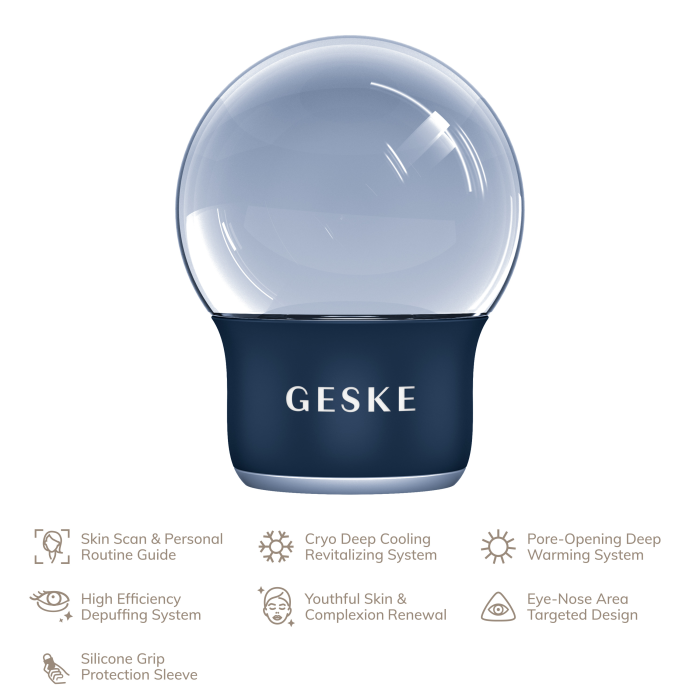 Масажер для обличчя і тіла GESKE Cool&Warm Face and Body Massager 7в1 midnight
