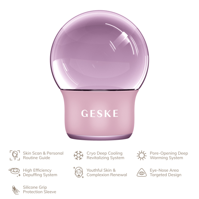Масажер для обличчя і тіла GESKE Cool&Warm Face and Body Massager 7в1 pink