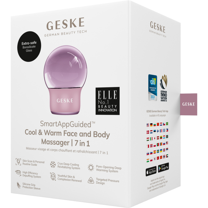 Масажер для обличчя і тіла GESKE Cool&Warm Face and Body Massager 7в1 pink