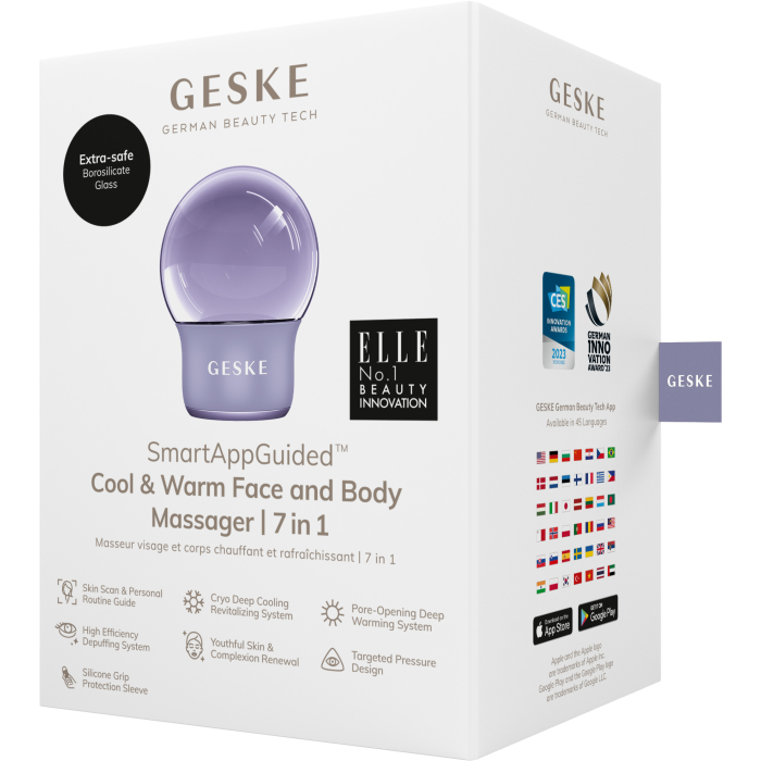 Масажер для обличчя і тіла GESKE Cool&Warm Face and Body Massager 7в1 purple