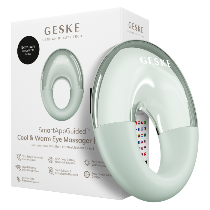 Масажер для очей GESKE Cool&Warm Eye Massager 7в1 green