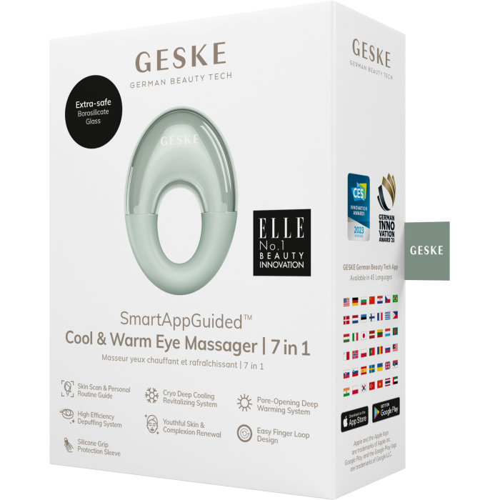 Масажер для очей GESKE Cool&Warm Eye Massager 7в1 green