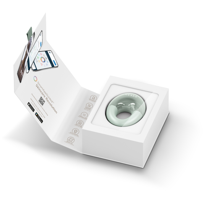 Масажер для очей GESKE Cool&Warm Eye Massager 7в1 green