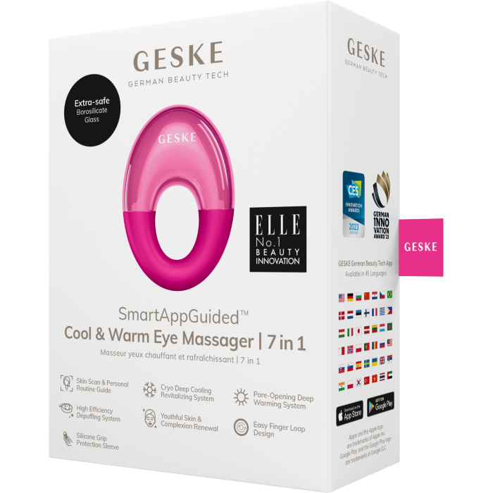 Масажер для очей GESKE Cool&Warm Eye Massager 7в1 magenta