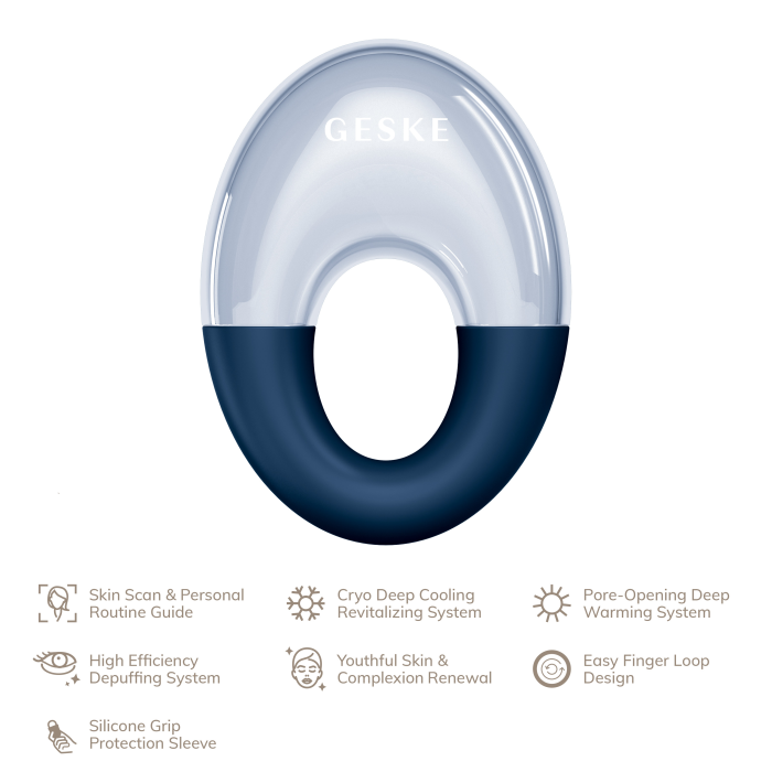 Масажер для очей GESKE Cool&Warm Eye Massager 7в1 midnight