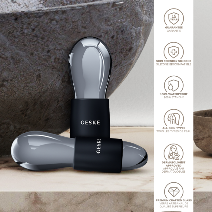Подвійний масажер для очей GESKE Cool&Warm Duo Eye Massager 7в1 black