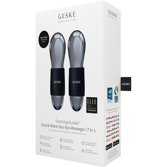 Подвійний масажер для очей GESKE Cool&Warm Duo Eye Massager 7в1 black