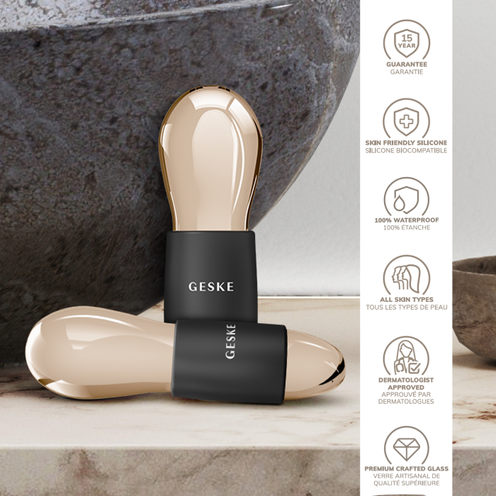 Подвійний масажер для очей GESKE Cool&Warm Duo Eye Massager 7в1 gray