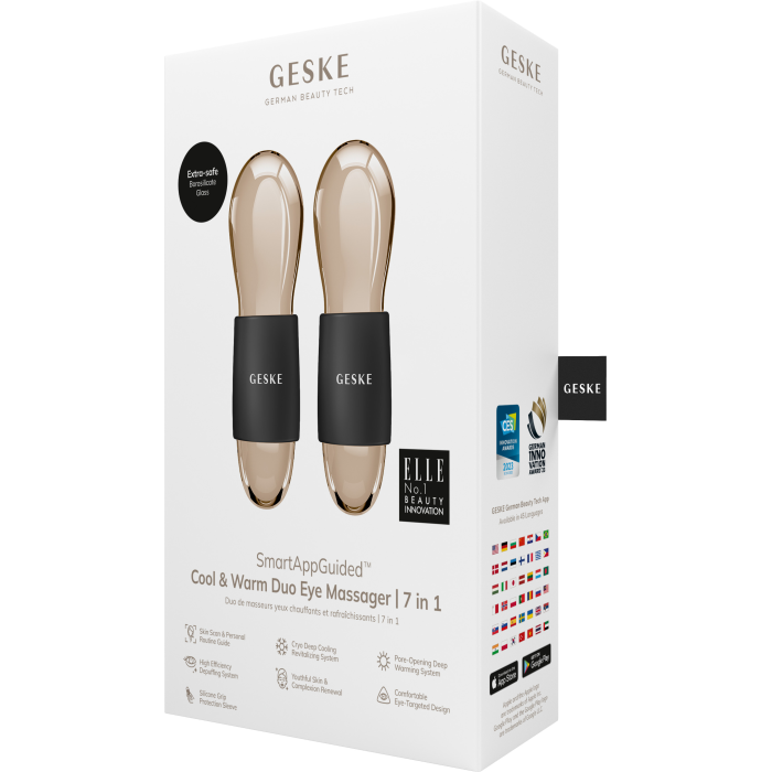 Подвійний масажер для очей GESKE Cool&Warm Duo Eye Massager 7в1 gray