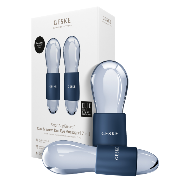 Подвійний масажер для очей GESKE Cool&Warm Duo Eye Massager 7в1 midnight