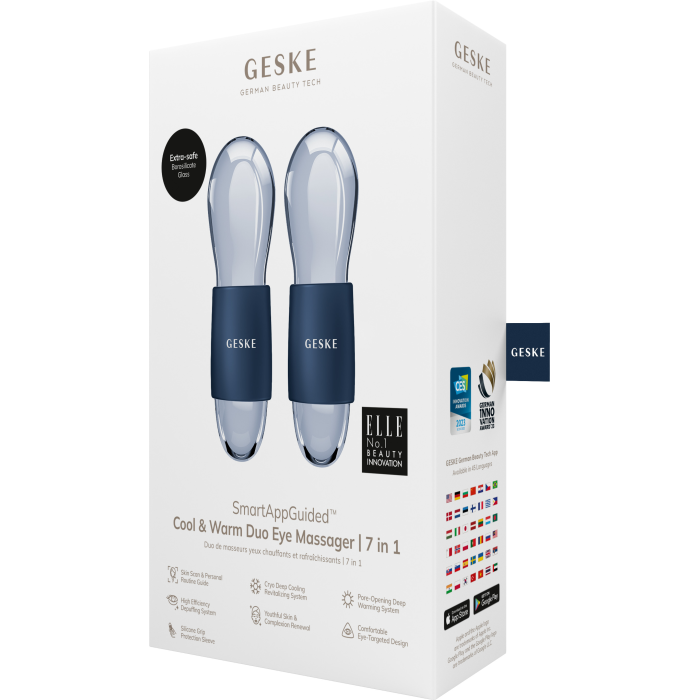 Подвійний масажер для очей GESKE Cool&Warm Duo Eye Massager 7в1 midnight
