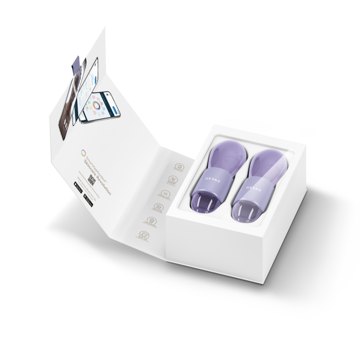 Подвійний масажер для очей GESKE Cool&Warm Duo Eye Massager 7в1 purple