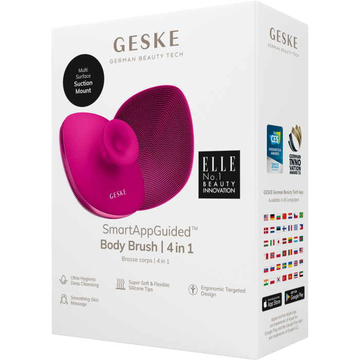 Щітка для тіла GESKE Body Brush 4в1 magenta