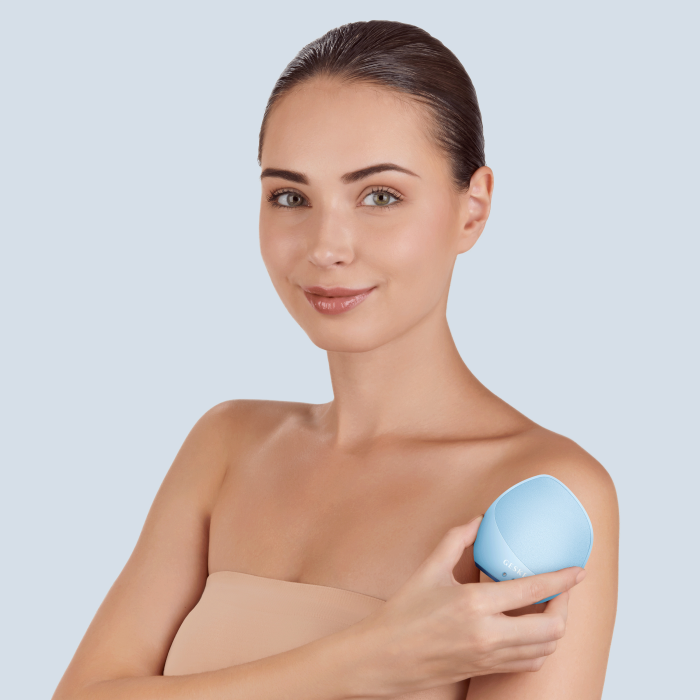Ультразвукова щітка для тіла та інтенсивний пілінг GESKE Sonic Body Brush&Intensive Exfoliator 7в1 aquamarine