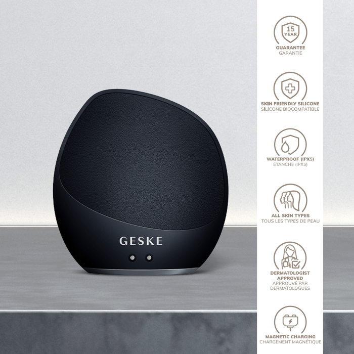 Ультразвукова щітка для тіла та інтенсивний пілінг GESKE Sonic Body Brush&Intensive Exfoliator 7в1 black