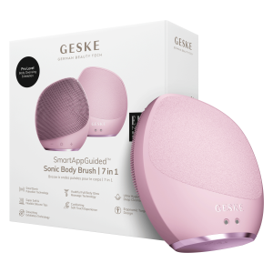 Ультразвукова щітка для тіла та інтенсивний пілінг GESKE Sonic Body Brush&Intensive Exfoliator 7в1 pink