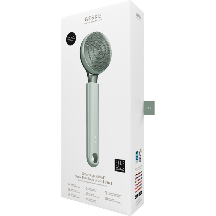Ультразвукова щітка для всього тіла GESKE Sonic Full-Body Brush&Intensive Exfoliator 8в1 green