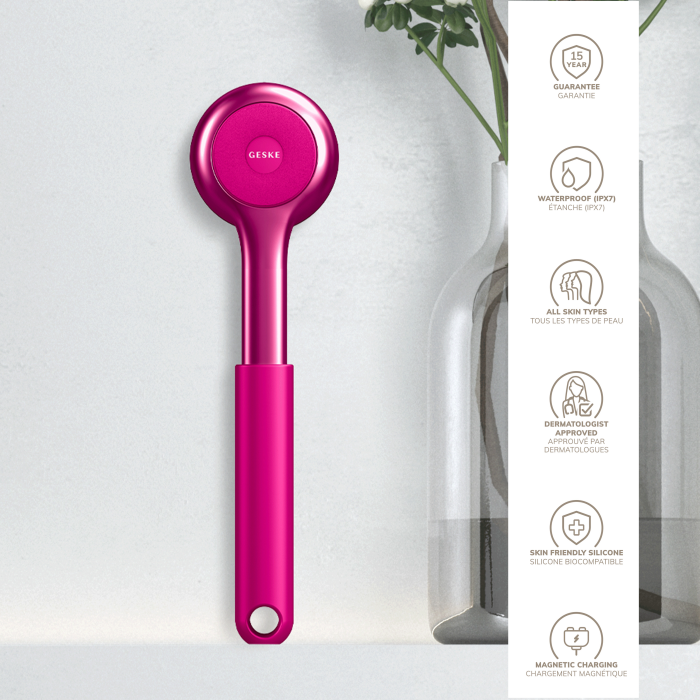 Ультразвукова щітка для всього тіла GESKE Sonic Full-Body Brush&Intensive Exfoliator 8в1 magenta
