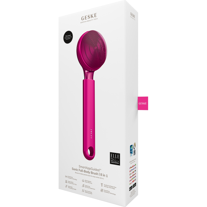 Ультразвукова щітка для всього тіла GESKE Sonic Full-Body Brush&Intensive Exfoliator 8в1 magenta