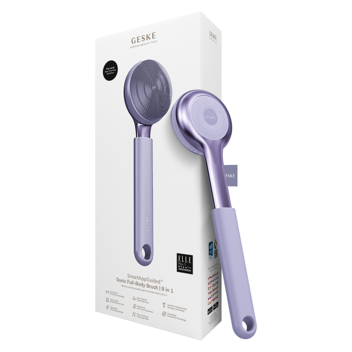Ультразвукова щітка для всього тіла GESKE Sonic Full-Body Brush&Intensive Exfoliator 8в1 purple
